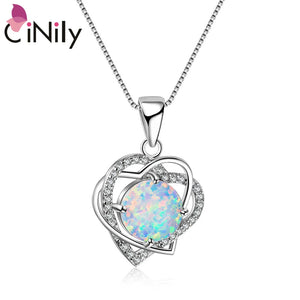 Opal 925 Sterling Silver Pendant for Party Birthday Girl Jewelry