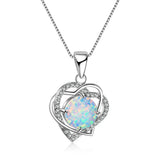 Opal 925 Sterling Silver Pendant for Party Birthday Girl Jewelry