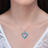 Fire Opal Herat Pendant Silver Plated for Women