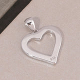 Fire Opal Herat Pendant Silver Plated for Women