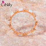 Pink Fire Opal CZ Zircon Rose Plated Oval Round Stone Engagement Ring
