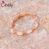 Pink Fire Opal CZ Zircon Rose Plated Oval Round Stone Engagement Ring