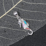 Multi-color Fire Opal CZ Silver Plated Pendant for Women