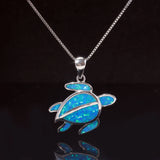 Fire Opal Silver & Rose Necklace Pendant