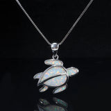 Fire Opal Silver & Rose Necklace Pendant