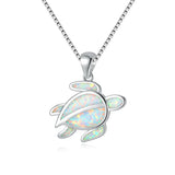 Fire Opal Silver & Rose Necklace Pendant