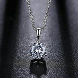 CZ 925 Silver Christmas Pendant for Women