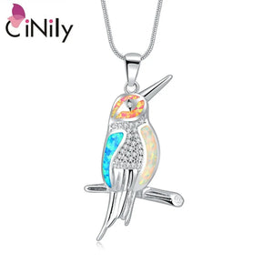 Pink Fire Opal Bird 925 Sterling Silver Pendant