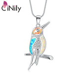 Pink Fire Opal Bird 925 Sterling Silver Pendant