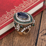 Mystery Stone Ring Silver Plated Rainbow Jewelry Ring