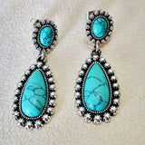 Geometric Green Stone Earrings Funny Musical Symbol Dangle Earrings