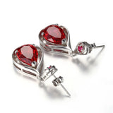 Red Ruby 925 Silver Earring for Women Fine Jewelry SE042