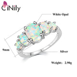 Fire Opal Rings Oval Big Stone Silver Plated Wedding Engagement Size 10 11 12