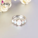 Fire Opal Rings Oval Big Stone Silver Plated Wedding Engagement Size 10 11 12