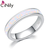 Fire Opal Stone Finger Ring Silver Plated Couples Rings