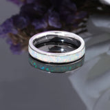 Fire Opal Stone Finger Ring Silver Plated Couples Rings