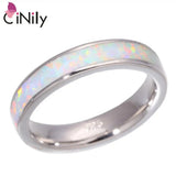 Fire Opal Stone Finger Ring Silver Plated Couples Rings