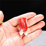 Cicada Red Jade Pendant Chinese Necklace Hand-Carved Natural Charm Jewellery