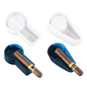 Epoxy Resin Mold Cigar Ashtray Holder Tray DIY Crafts Home Decor