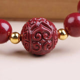 Cinnabar Beaded Bracelets Talisman Jewelry Men Women