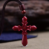 Cinnabar Charms Christ Jesus Pendant Purple Sand Jewelry