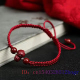 Cinnabar Chinese Zodiac Beaded Bracelet Charms Talismans Natural Gemstone