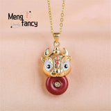 Cinnabar 925 Silver Roses Cheongsam Pendant Amulet
