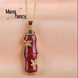 Cinnabar 925 Silver Roses Cheongsam Pendant Amulet