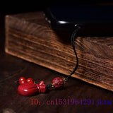 Cinnabar Keychain Gift Phone Charm for Men