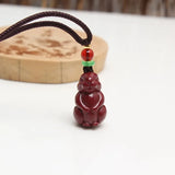 Cinnabar Necklace Pendant Talisman Amulet Little Rabbit Men Women Jewelry