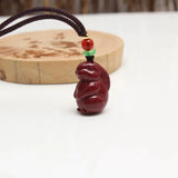 Cinnabar Necklace Pendant Talisman Amulet Little Rabbit Men Women Jewelry