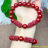 Cinnabar Natural Stone Bracelet Pendant Ring Turn Bracelet Beads