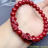 Cinnabar Natural Stone Bracelet Pendant Ring Turn Bracelet Beads