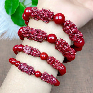 Cinnabar Natural Stone Bracelet Pendant Ring Turn Bracelet Beads