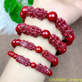 Cinnabar Natural Stone Bracelet Pendant Ring Turn Bracelet Beads