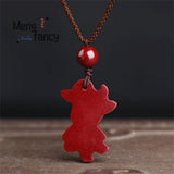 Cinnabar Purple Sand Chinese Zodiac Stone Pendant Jewelry