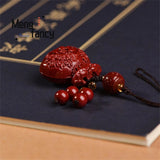 Cinnabar Purple Sand Lucky Bag Keychain Car Pendant Backpack Phone Chain