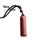 Cinnabar Purple Sand Stone Pendant Jewelry Amulet Men Women Necklace