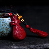 Purple Sand Pipa Guqin Stone Pendant Necklace