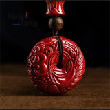 Cinnabar Purple Sand Pixiu Pendant Natural Jade Fine Jewelry Necklace