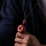 Cinnabar Purple Sand Pixiu Pendant Natural Jade Fine Jewelry Necklace