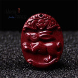Cinnabar Purple Sand Zodiac Pendant Charms Natural Jade Fine Jewelry Necklace
