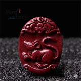 Cinnabar Purple Sand Zodiac Pendant Charms Natural Jade Fine Jewelry Necklace