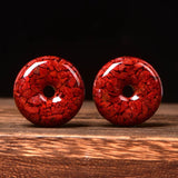 Cinnabar Safe Buckle Raw Ore Crystal Sand Particles Bread Pendant