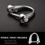 High-End Circle Carabiner Camping Horseshoe Buckle Keychain