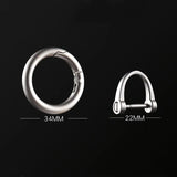 High-End Circle Carabiner Camping Horseshoe Buckle Keychain
