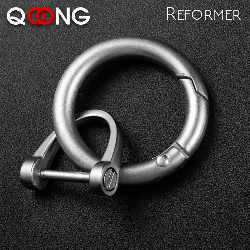 High-End Circle Carabiner Camping Horseshoe Buckle Keychain