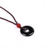 Circle Donut Safety Buckle Pendant Healing Crystals