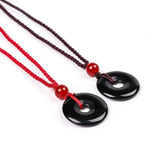 Circle Donut Safety Buckle Pendant Healing Crystals