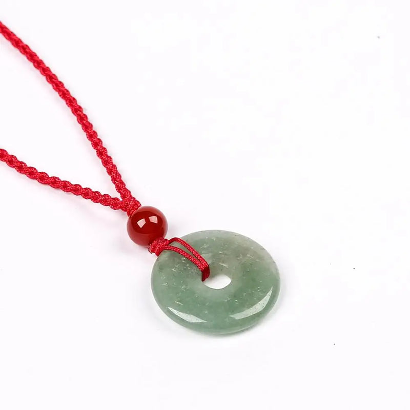 Circle Donut Safety Buckle Pendant Healing Crystals